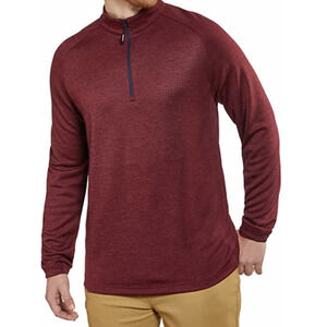 Bolle Performance 1/4 Zip Pullover Golf Shirt Men's Medium Red Rhododendron NWT